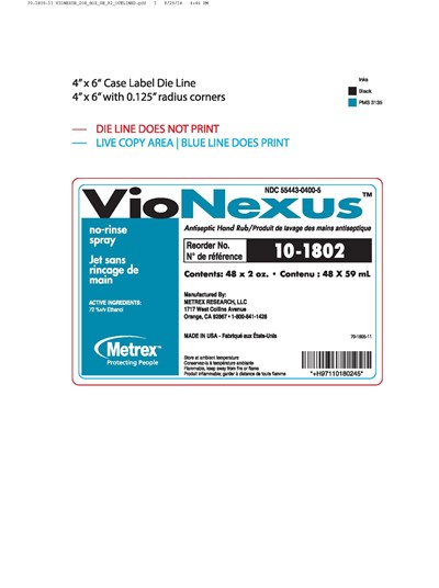 Vionexus No Rinse Spray 2 Ounce Case (55443 0400 5 70 1805 11 Vionexus 2oz Box Us)